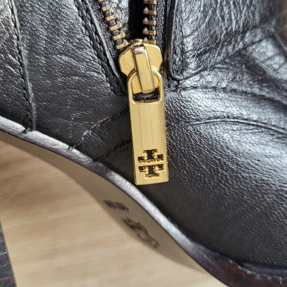 Tory Burch Soft Leather Side Zip Moto 4